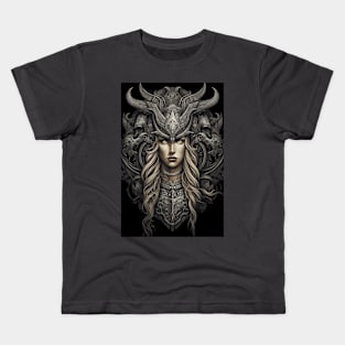 Viking Shield Maiden 01 Kids T-Shirt